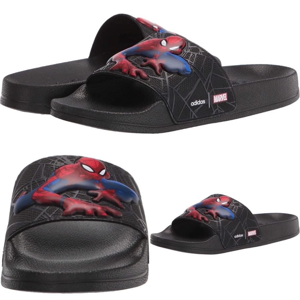 💦 ADIDAS KIDS SPIDER-MAN  POOL/ SHOWER WATER SLIDES 
ARRIVES NEW - BIG KIDS 5